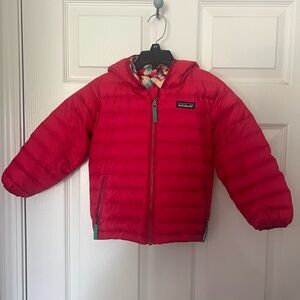 Pink Patagonia down jacket 4t